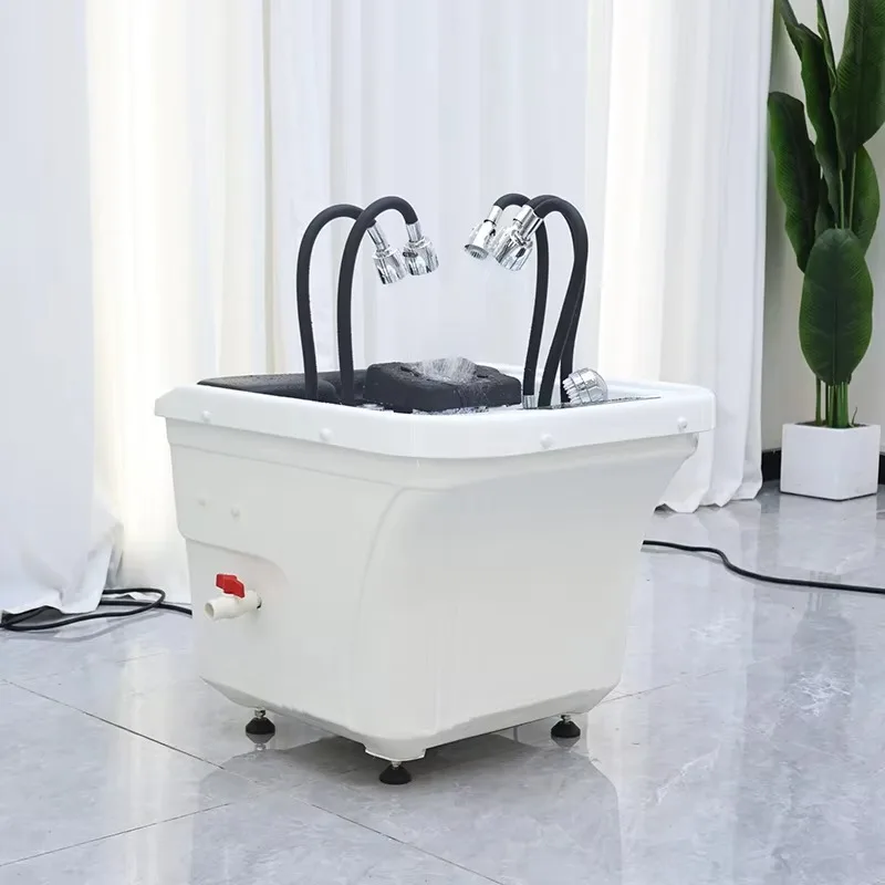 High End Barber Salon Furniture Head Therapy Washing Sink Modern Luxury Shampoo Basin With Water Circulation