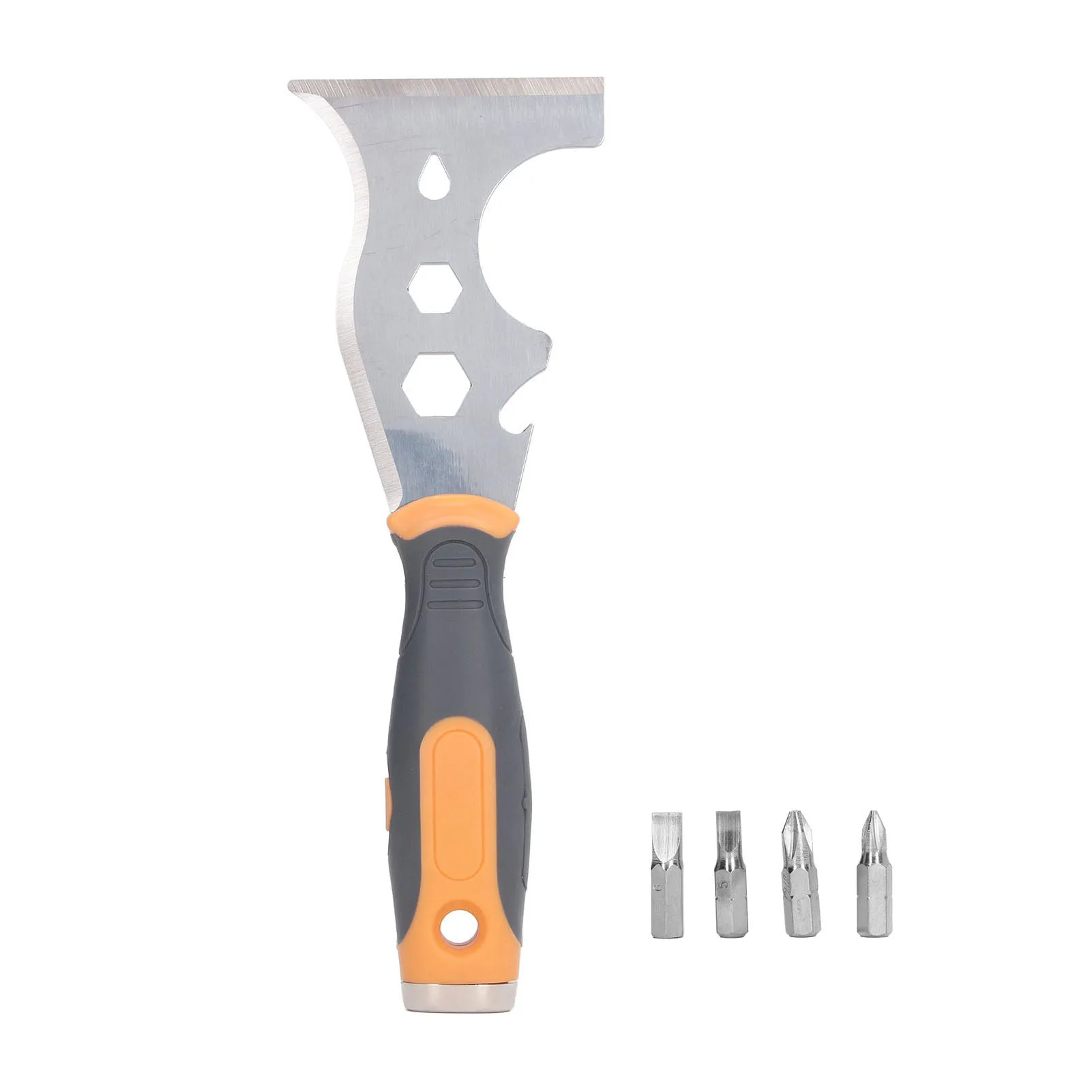 Putty Knife Scraper Multifunctional Putty Knife 16 in 1 Stainless Steel Blade Paint Remover Scraper Tool