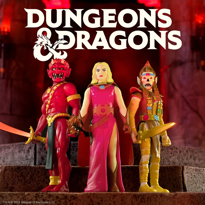 In Stock Super7  Dungeons ReAction Fgiure Dragons Efreeti Sorceress 3.75 Inch Toy Collectible Halloween Gift