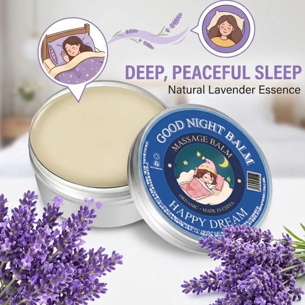 Sleep Cream - Deep Moisturizing and Long-lasting Fragrance Natural Plant Lavender Portable Night Cream Lavender Sleep Balm