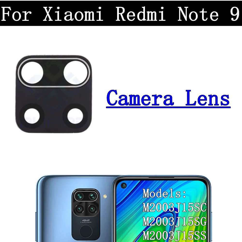 Rear camera flex cable for Xiaomi Redmi Note 9 note9, front selfie, small face, main, glass lens, spare parts