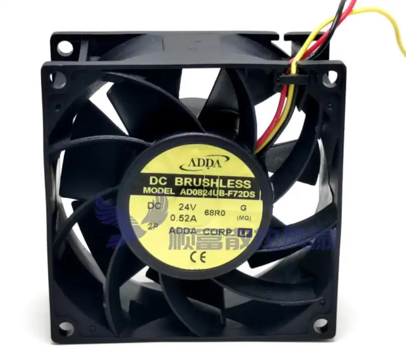 

Ltsf For ADDA AD0824UB-F72DS DC 24V 0.52A 80x80x38mm 3-Wire Server Cooling Fan8cm