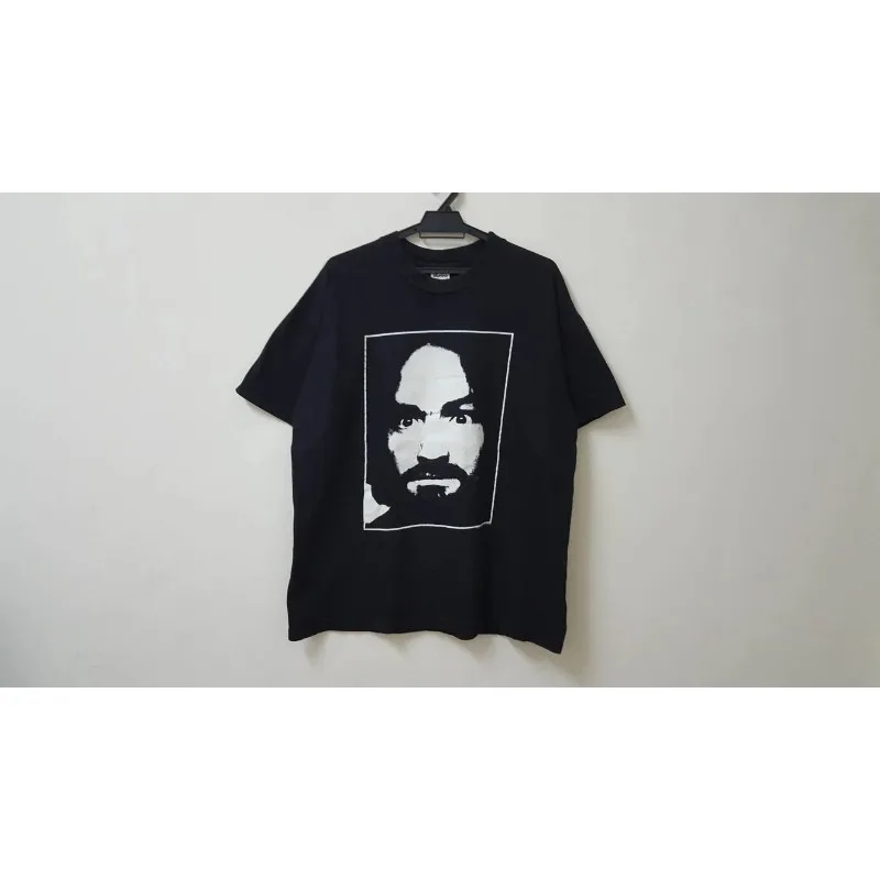 90s Retro Charles Manson 'Charlie Not Surfing Men's T-shirt Retro Movie Summer New Men's and Women's Cotton Casual T-shirt