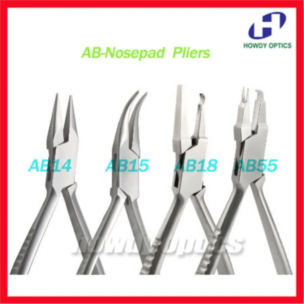 Quality Eyeglasses Nose Pad Pliers Nosepad Adjust Tool AB14 AB15 AB18 AB55