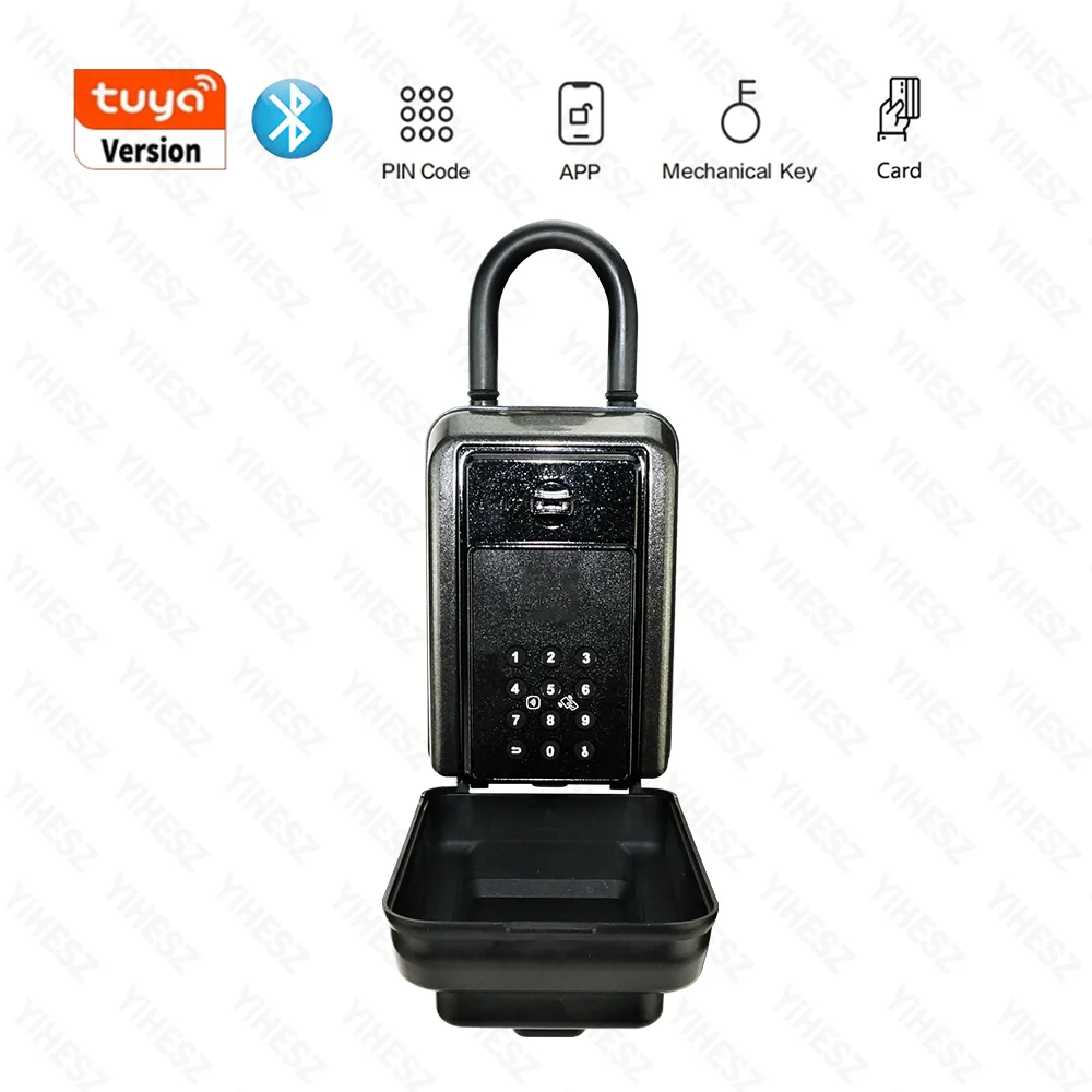 Tuya Bluetooth Smart Key Box Outdoor IP65 Waterproof Security Protection Wall Mounted Anti-theft Box For Storing Keys image 3