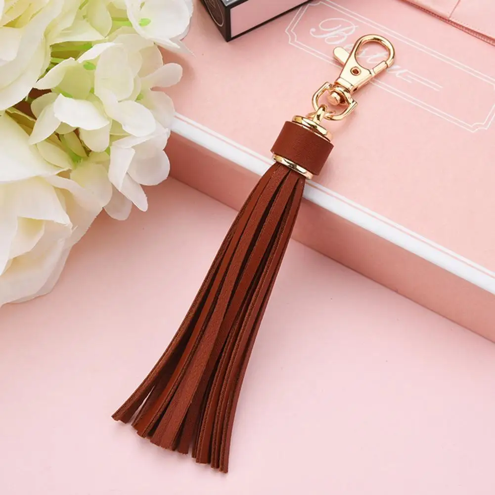 Keychain Faux Leather Trim Tassel Fringe Woman DIY Bag Jewelry Make Accessories Crafts Tassels Garment Sewing Decoration Pendant