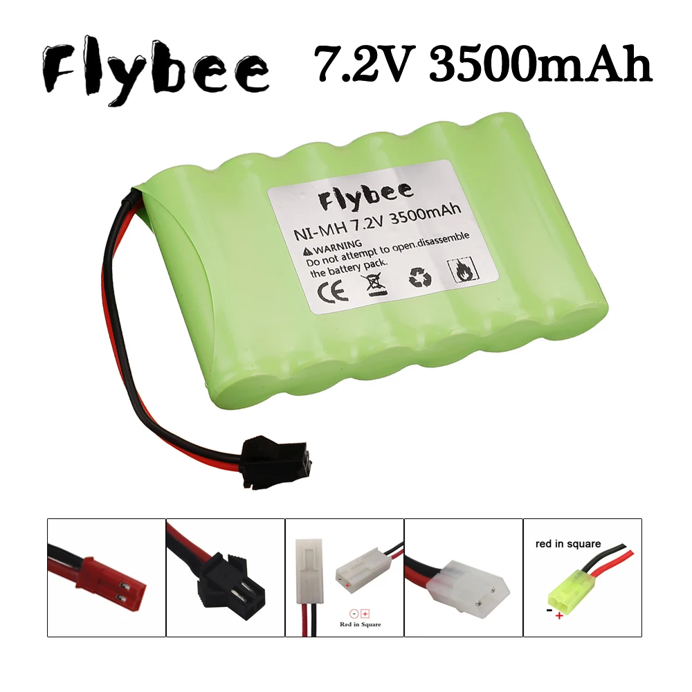 

7.2v 3500mah AA Ni-MH Rechargeable Battery For Remote control Electric toys Boat Car Truck 7.2 V NiMH Battery SM/JST/Tamiya Plug