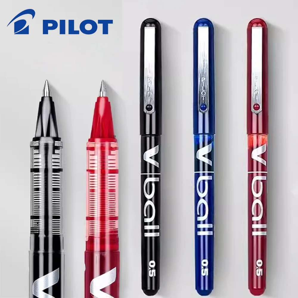 

3Pcs Japan PILOT Gel Pen Straight Rollerball Pen 0.5mm Bullet Large Capacity BL-VB5 Office and School Supplies Stationery