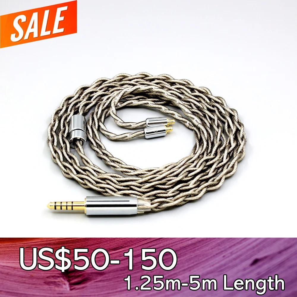 

99% Pure Silver + Graphene Silver Plated Shield Earphone Cable For Acoustune HS 1695Ti 1655CU 1695Ti 1670SS LN008455