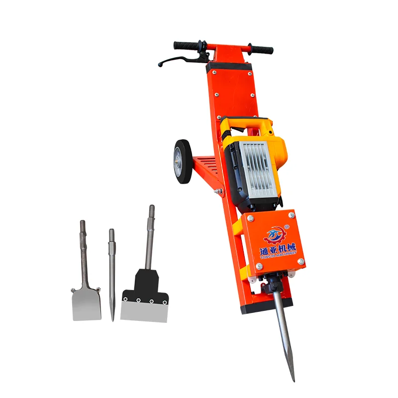 high-powered crushing tool for removing old tiles machine --Hand push the pickaxe cart