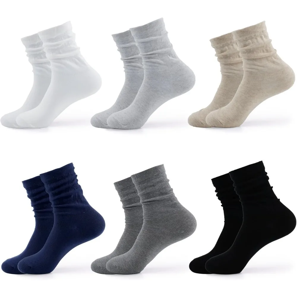 

Women's Cotton Crew Socks - Cute Flower Graphic Polka Dot Striped Heart Patterned - Ladies Girls Casual Socks Size 6-8