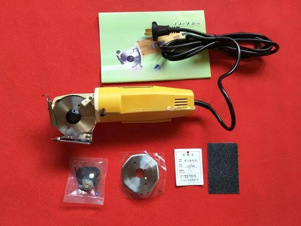 YJ-70A type Blade Diameter 70mm ,Electric Cloth Cutter Fabric Round Knife Cutting Machine Top Quality