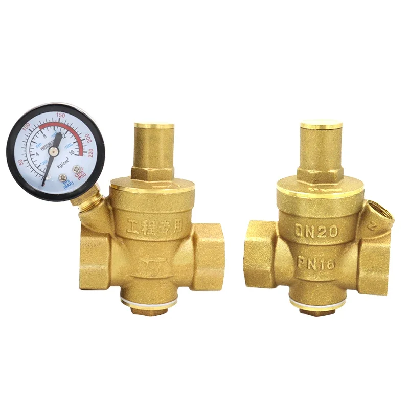 Vannes de maintien de réduction de pression d\'eau en laiton, Sochi Mayitr, vannes d\'instituts réglables avec manomètre, Chr15, 20, 25/32
