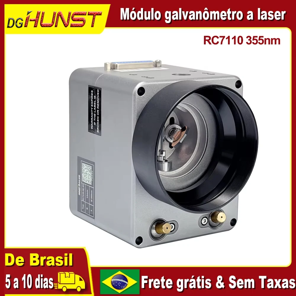 Kit galvanômetro de varredura a laser UV DGHUNST SINO-GALVO RC7110, scanner galvanométrico de 355 nm, adequado para máquinas de marcação a laser.