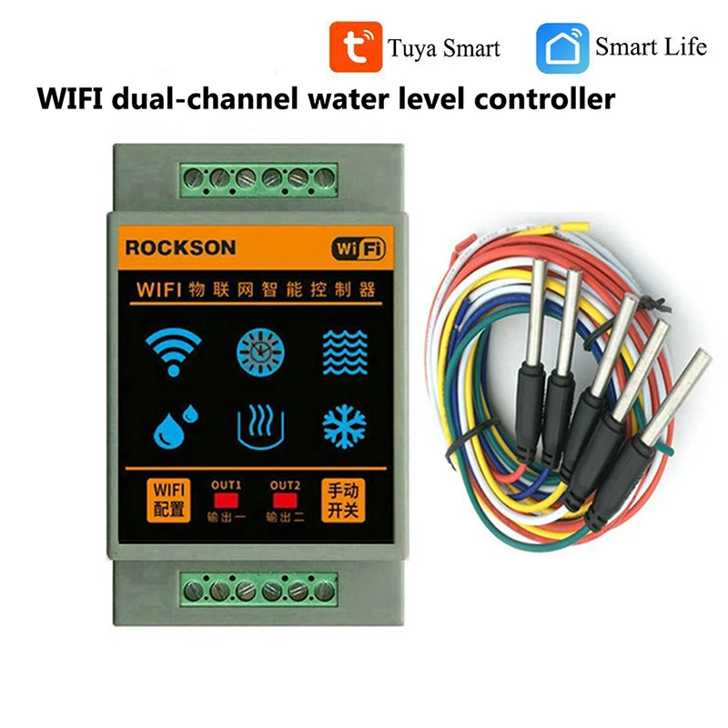 

New Smart Home Water Level Sensor wifi Controller System Leak Protection Leakage Flood Alarm Swimming Vape Tank Flow Detector