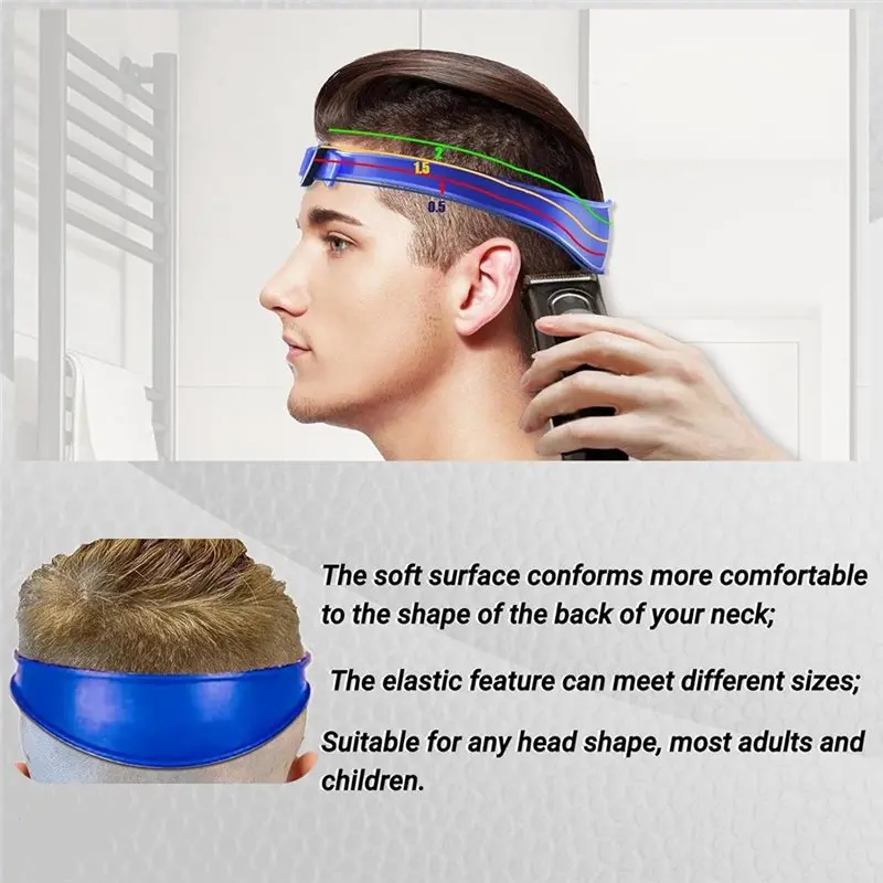 YCOC-Breathable Curved Silicone Hair Trimming Band DIY Hair Trimming Fade Haircut Guide For Home Use For DIY Home Haircuts