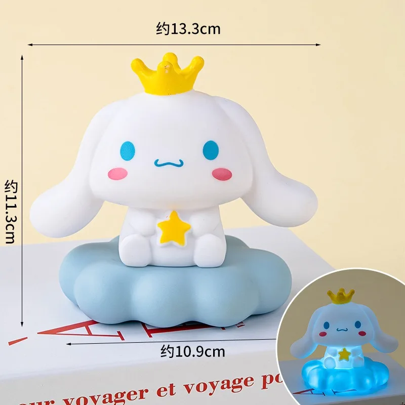 Sanrio Kuromi Cinnamoroll Pochacco Kawaii Desk Phone Holder Glowing Cloud Lamp Bedside Lamp LED Night Light Cake Decoration Gift image 6