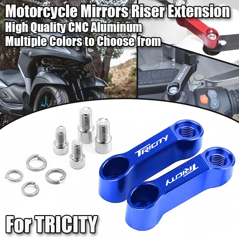 For Tricity 125 155 300 2018-2025 Motorcycle Accessories Rearview Mirrors Extension Riser Extend Adapter