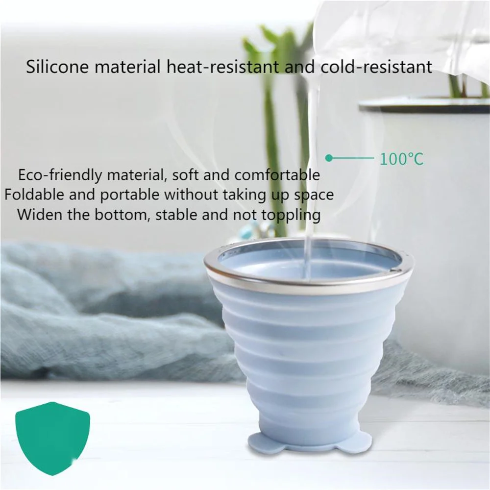 Silicone Cup Ultra-thin Cover Scalable 9 Colors. Bathroom Supplies Telescopic Cup Foldable Small And Portable Round Silicone Cup