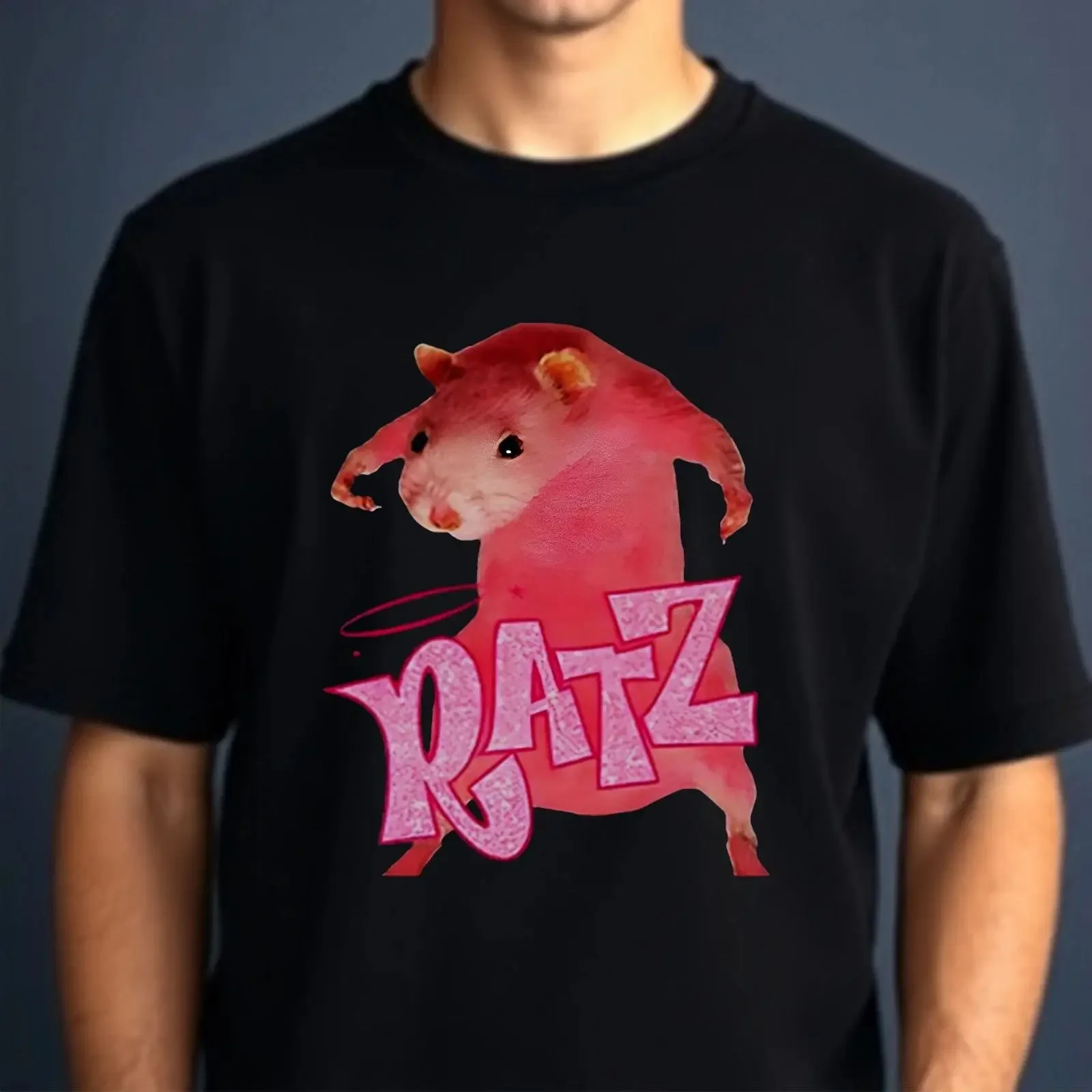Ratz T Shirt Funny Mouse Internet Meme Humor Top Casual Men's Image 1 of 2 vintage Washed designer clothes Stylish streetwear