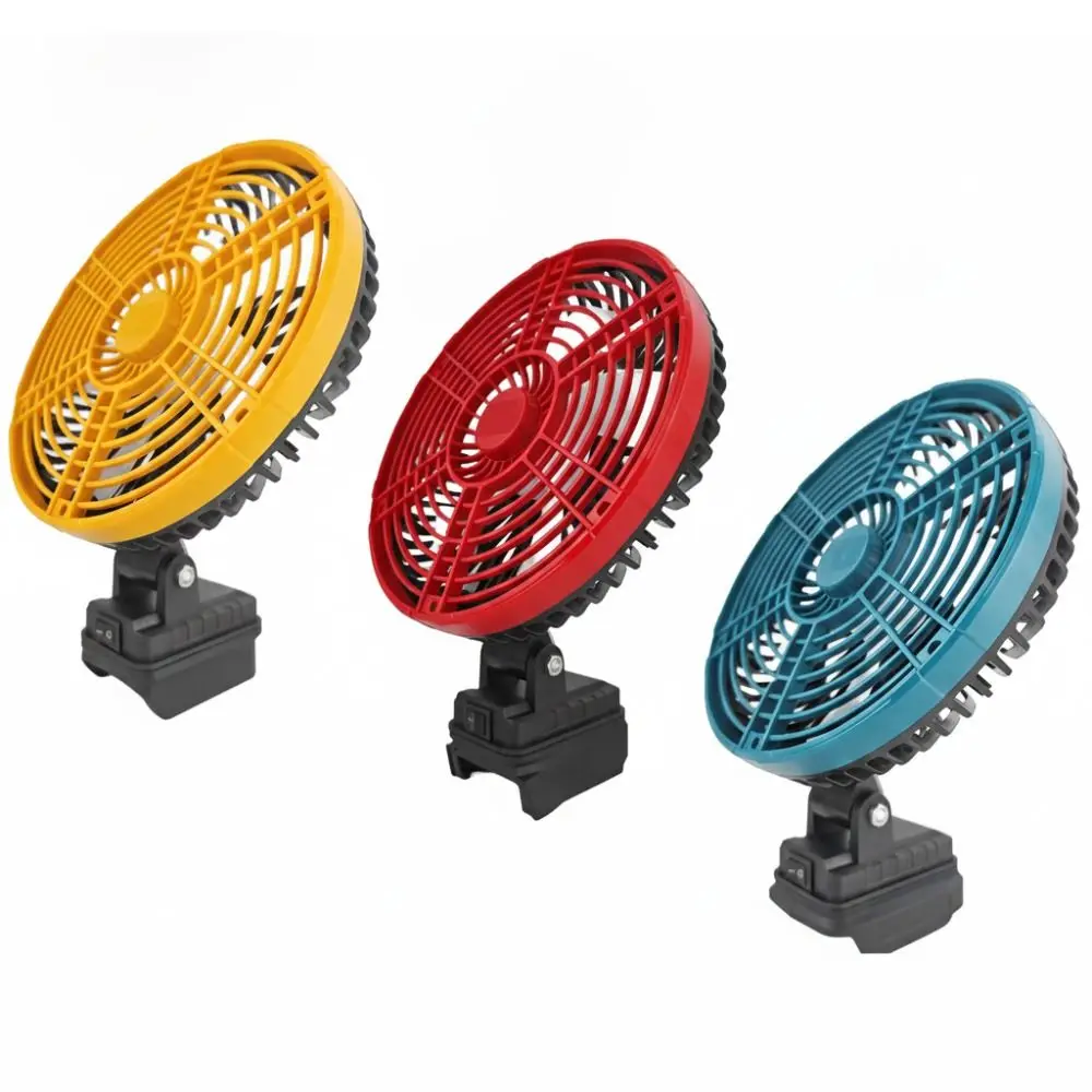 8 Inch Lithium Battery Fan Foldable Brushless Motor Jobsite Fan Angle Adjustable with USB Port for Makita/Dewalt/Milwaukee