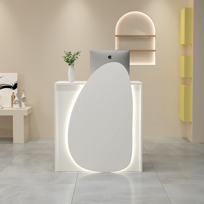 

Дизайнерские стойки регистрации ресторана Современные светодиодные стойки регистрации отеля Роскошные стойки регистрации кассира Ящики Empfangstheke Офисная мебель