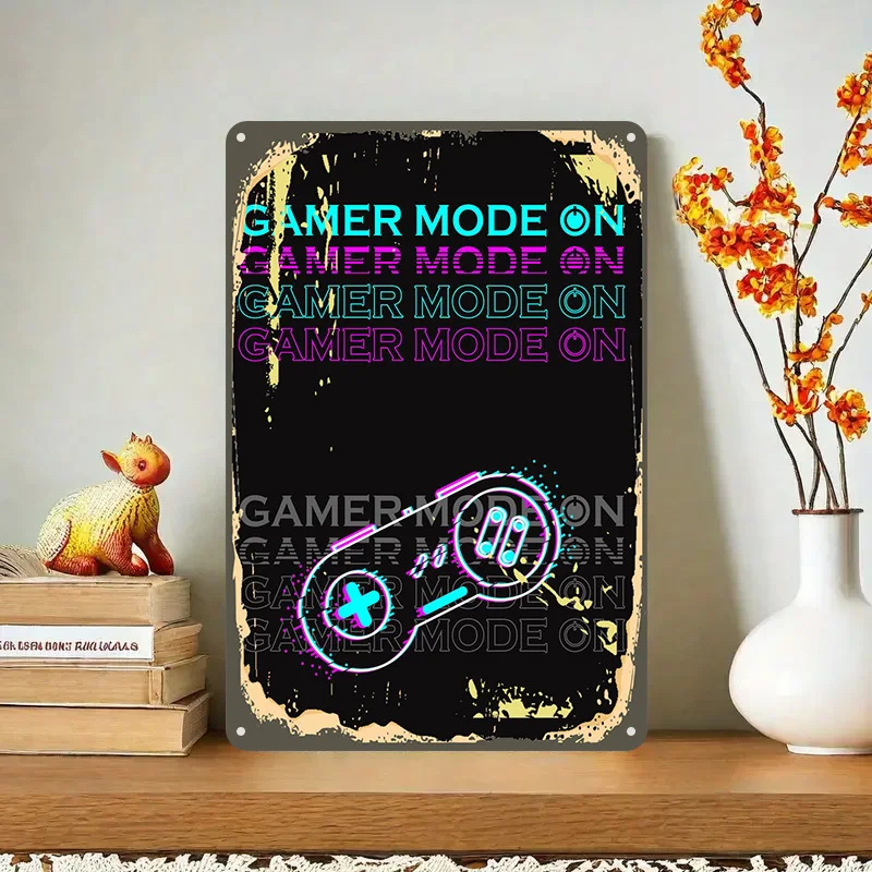 Gaming Achievement Trophy - Level 25 Unlocked Metal Sign with 