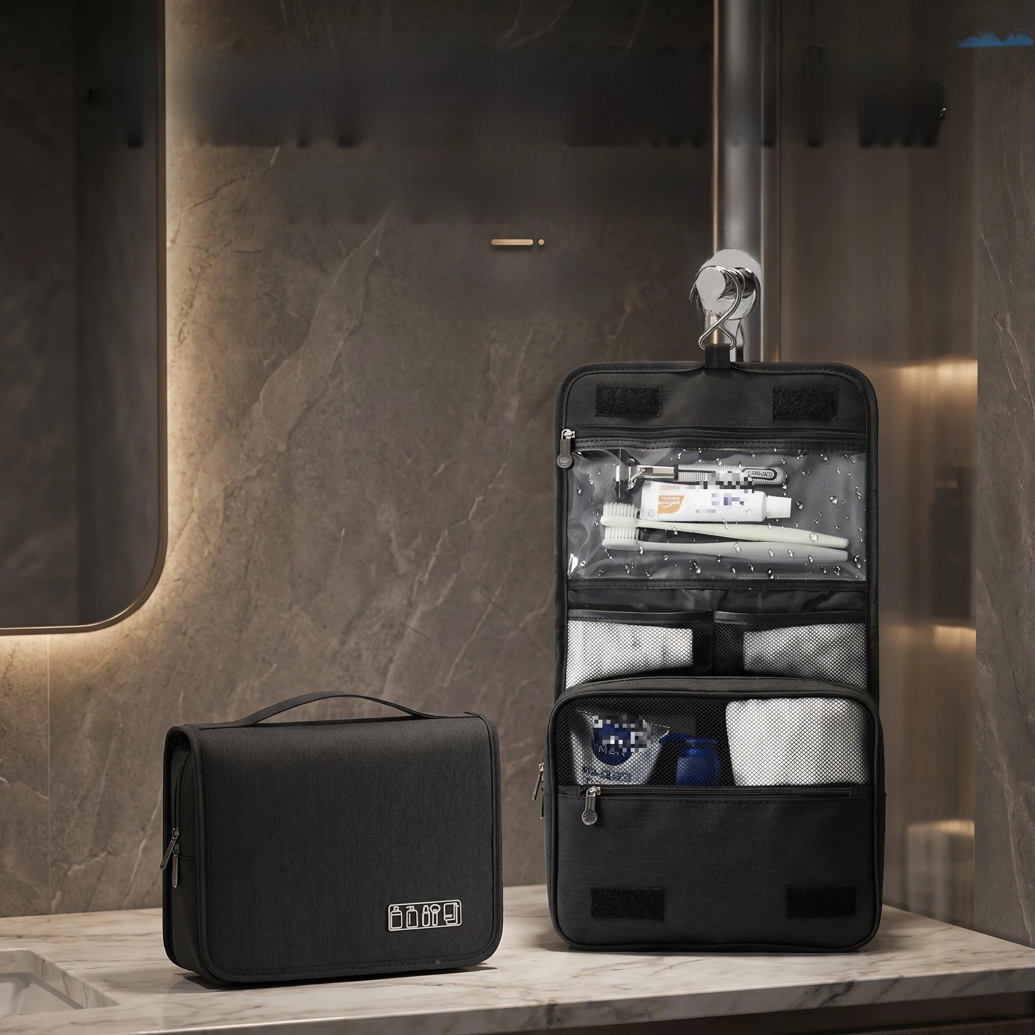 

Portable Travel Toiletry Bag Men's Business Trip Swimming Separate Wet And Dry Storage Bag Bath Cosmetic Bag Personal Care