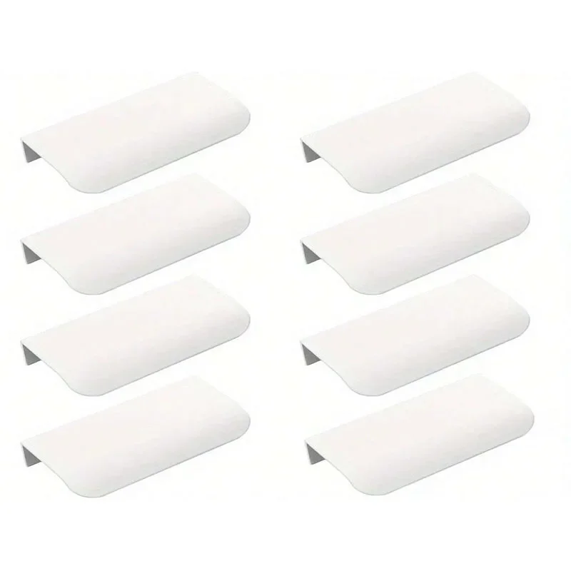 8-Pack 80MM Finger Pulls, Metal Concealed Drawer Handles, Modern Style Cabinet Hardware for Wardrobe and Drawers, 8cm -