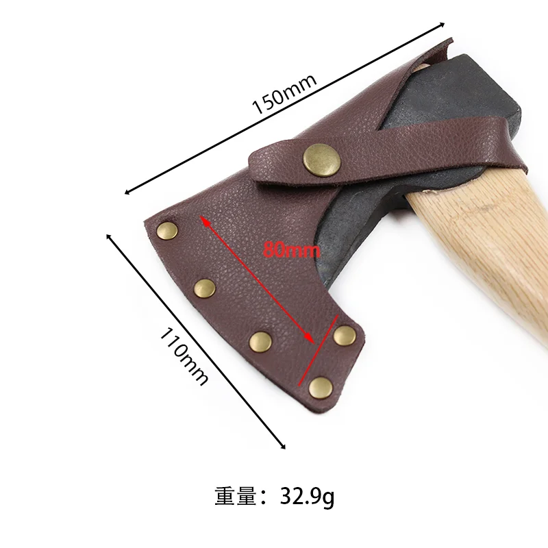 Leather Axe Sheath, Adjustable Hatchet Cover, Protector Case Cover Camping Accessories Lumberjack Outdoors Work Essentials, Rust