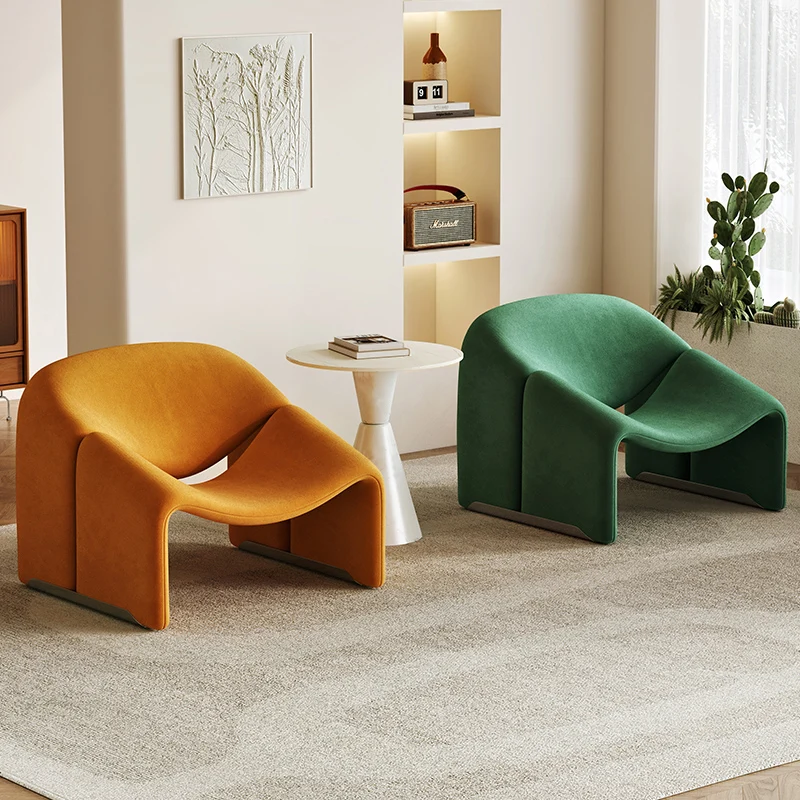 شرفة غرفة المعيشة غرفة النوم المبتسمة أريكة واحدة كسول التفاوض الاستقبال منطقة الصالة طاولات الترفيه في القرون الوسطى أثاث المنزل #2