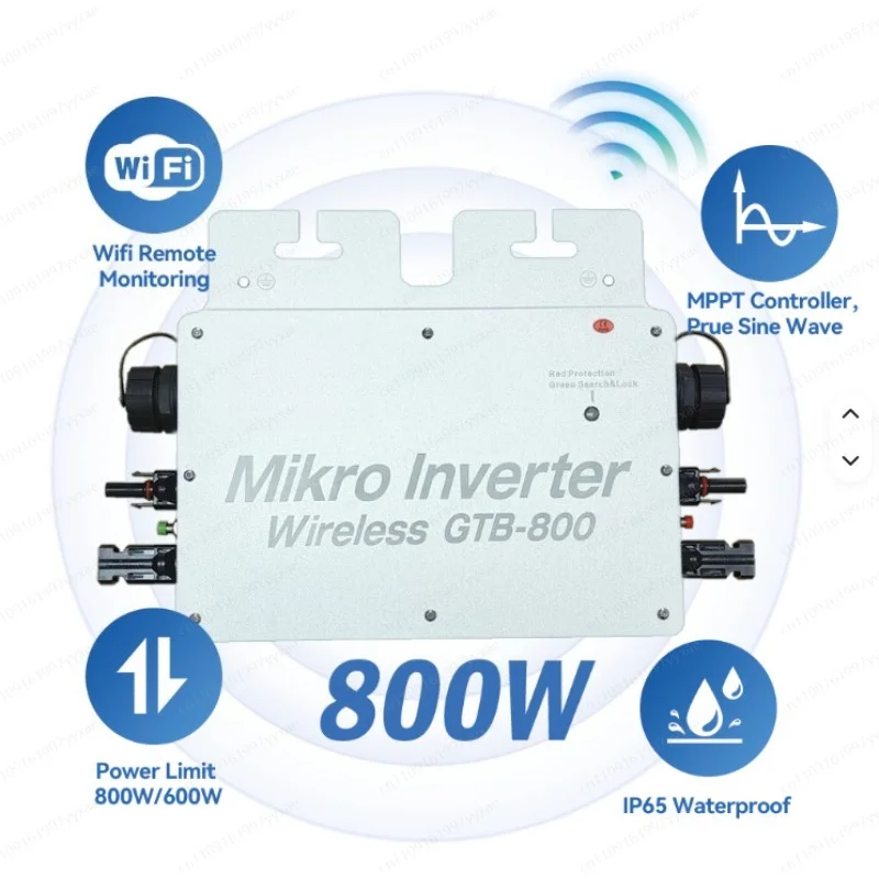 IP65 Waterproof WiFi Smart 800W Solar Grid Tie Micro Inverter GTB 800 Household On-Grid Inverter for Balcony Solar Panel System