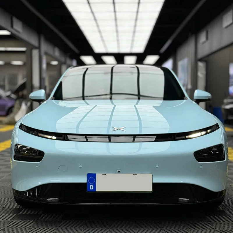 Factory Direct Glacier Blue Crystal PET Car Wrap Vinyl Color Change PPF Bubble Free Air Release Self Adhesive Film
