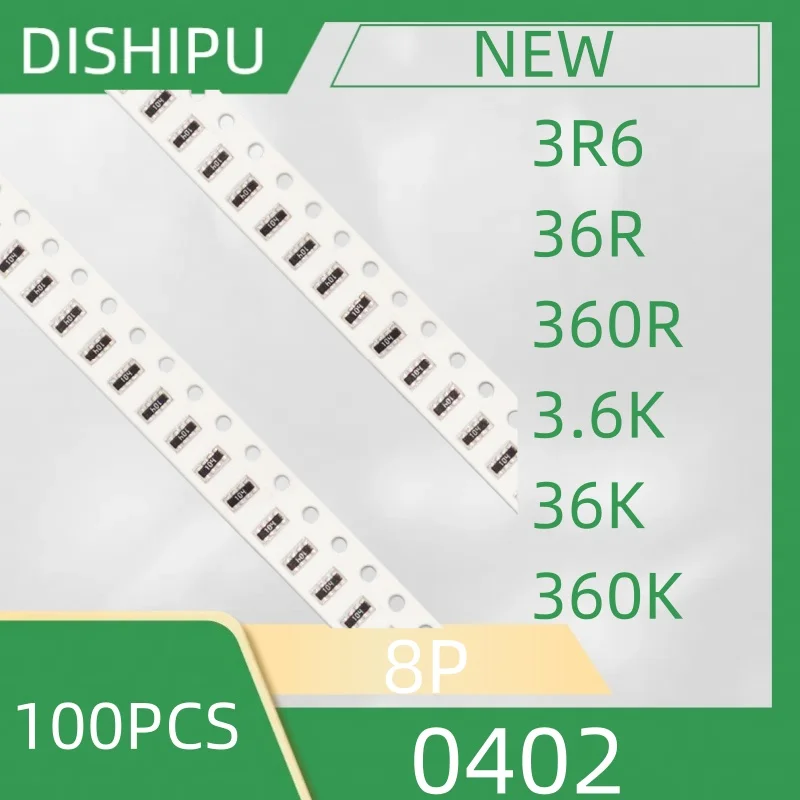 100CS 0402 Patch block Pin 8 Resistance 3R6 36R 360R 3.6K 36K 360K