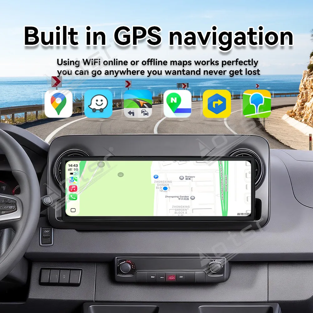 14.9 Inch Car Radio For Mercedes‑Benz Sprinter W907 2018‑2026 GPS Navigation Player Wireless CarPlay Android Auto Stereo Head 4G