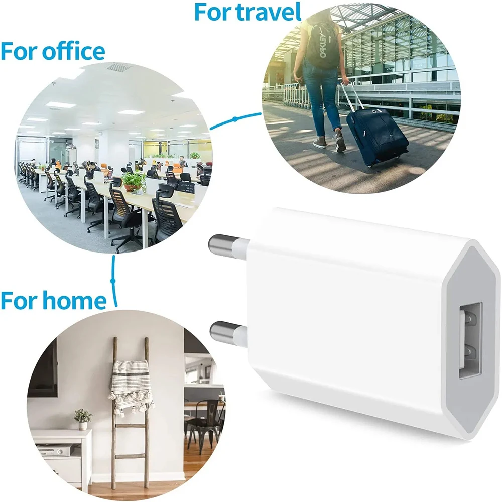 1-5 قطعة 5 واط 1A العالمي الاتحاد الأوروبي التوصيل شاحن USB صغير شحن سريع شاحن المحمولة السفر محول الطاقة شحن سريع شواحن الحائط #5