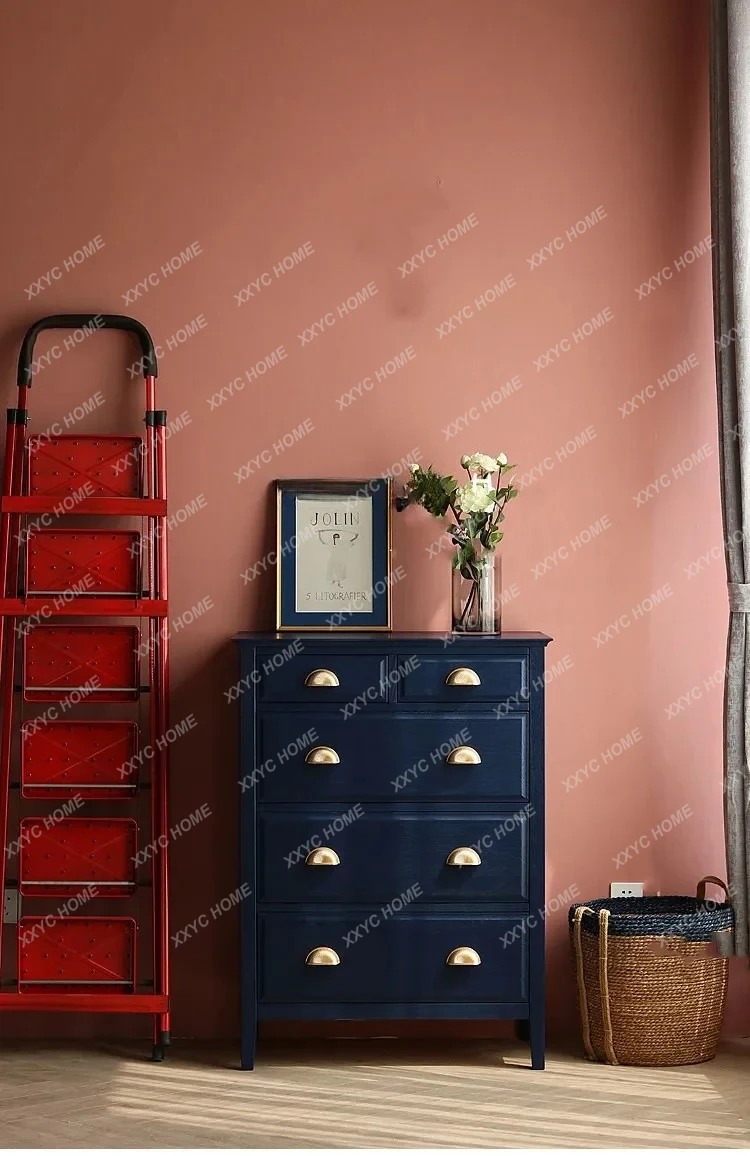 

Asmt52 Скандинавский сундук из цельного дерева, простая гостиная, шкаф на крыльце, американский свет для спальни, роскошный шкафчик для хранения ящиков в стиле ретро