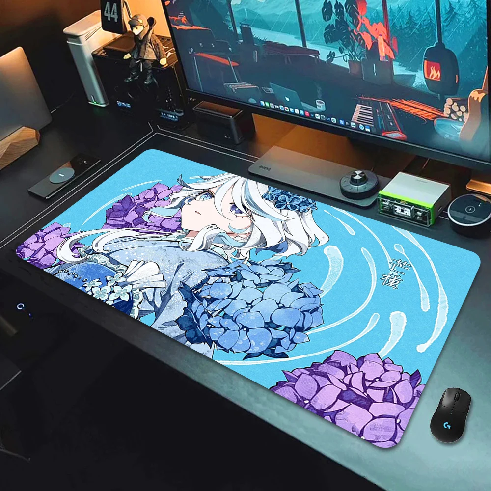 Anime Game Furina Neuvillette Mavuika Wanderer Raiden XXL Large Genshin Impact Mouse Pad Non-slip Keyboard Mousepad Desk Mat