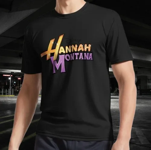 New Hannah Montana Logo Active Unisex T-Shirt American Tee Funny Size S-5xl