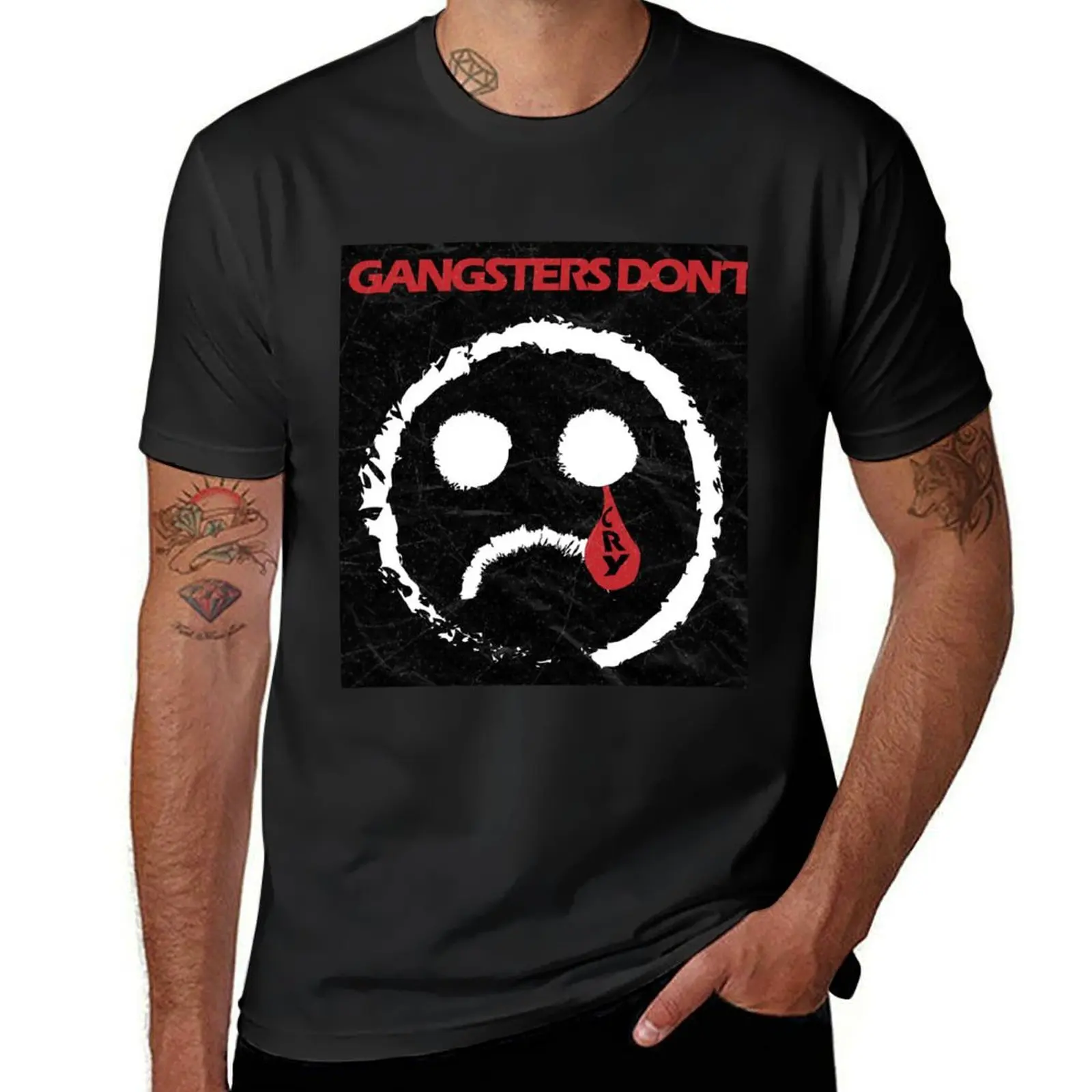 gangsters don't cry T-Shirt plain quick-drying cute tops graphics Men's t shirts