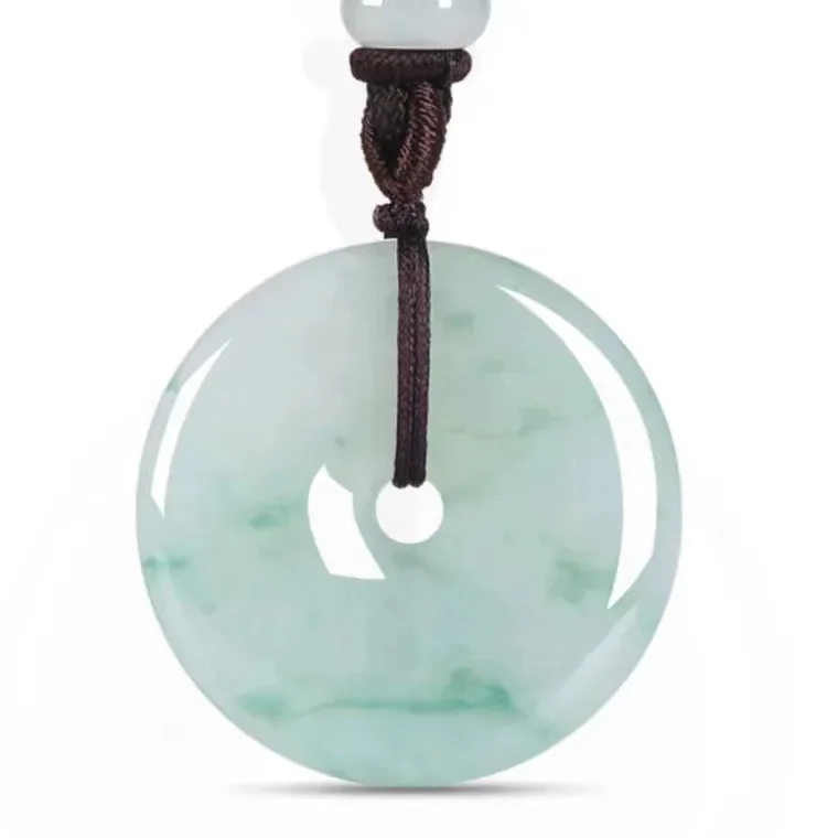 Zielony prawdziwy jadeitowy pączek naszyjnik Amulet urok naturalna biżuteria talizmany akcesoria do prezentów Choker moda birmański jadeit