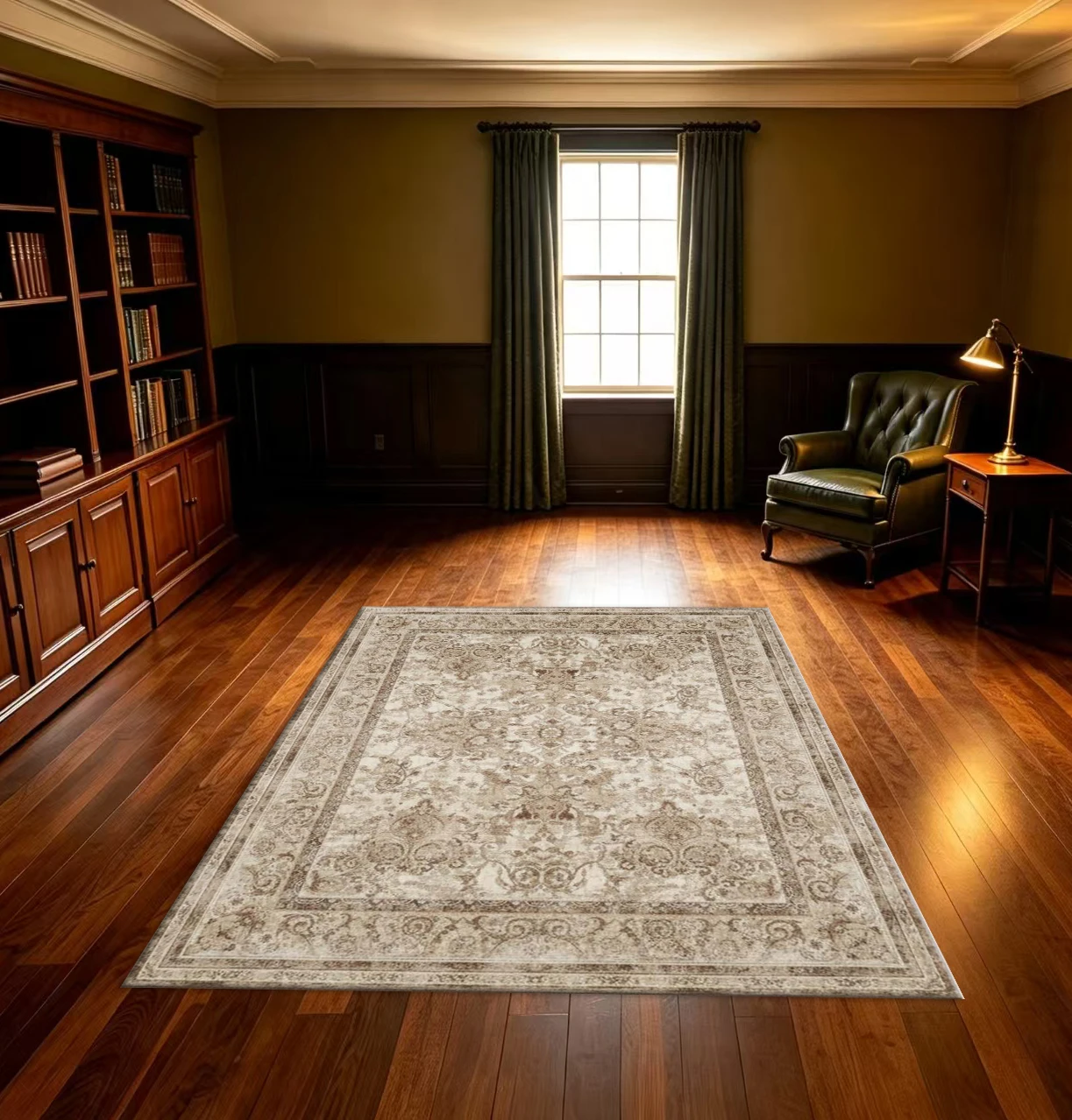 Neutral Beige Distressed Vintage Oriental Area Rug Classic Faded Large Carpet for Living Room Bedroom Indoor Home Decoration