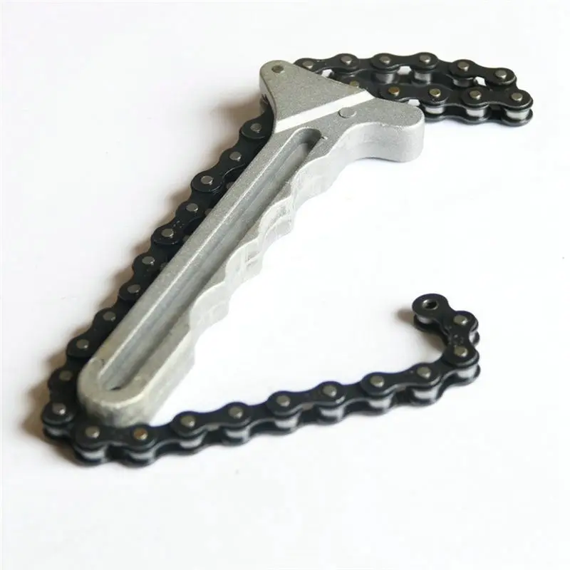 Reliable-Oil Filter Chain Wrench Pliers Remover Filter Wrench Car Engine Oil Grid Filter Chain Wrench Handle Wrench Disassembly