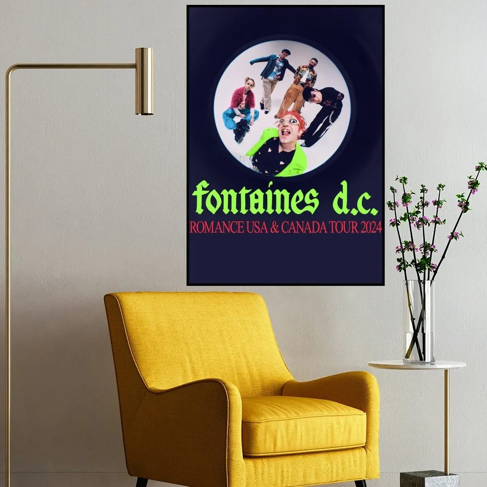 Band F-Fontaines D C Romance P Poster Home Living Room Bar Decorate Stickers Wall Office Study Fashion