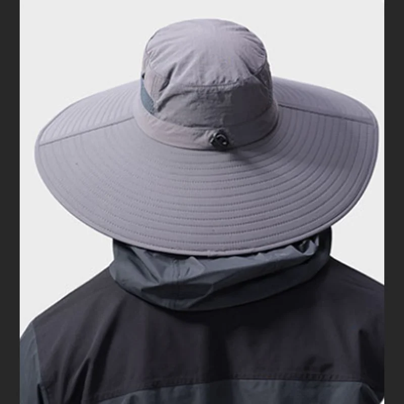 Big Head Size Men's Summer Bucket Hat Oversized Wide Brim UV Protection Sun Hat Outdoor Hiking Casual Beach Fisherman Cap