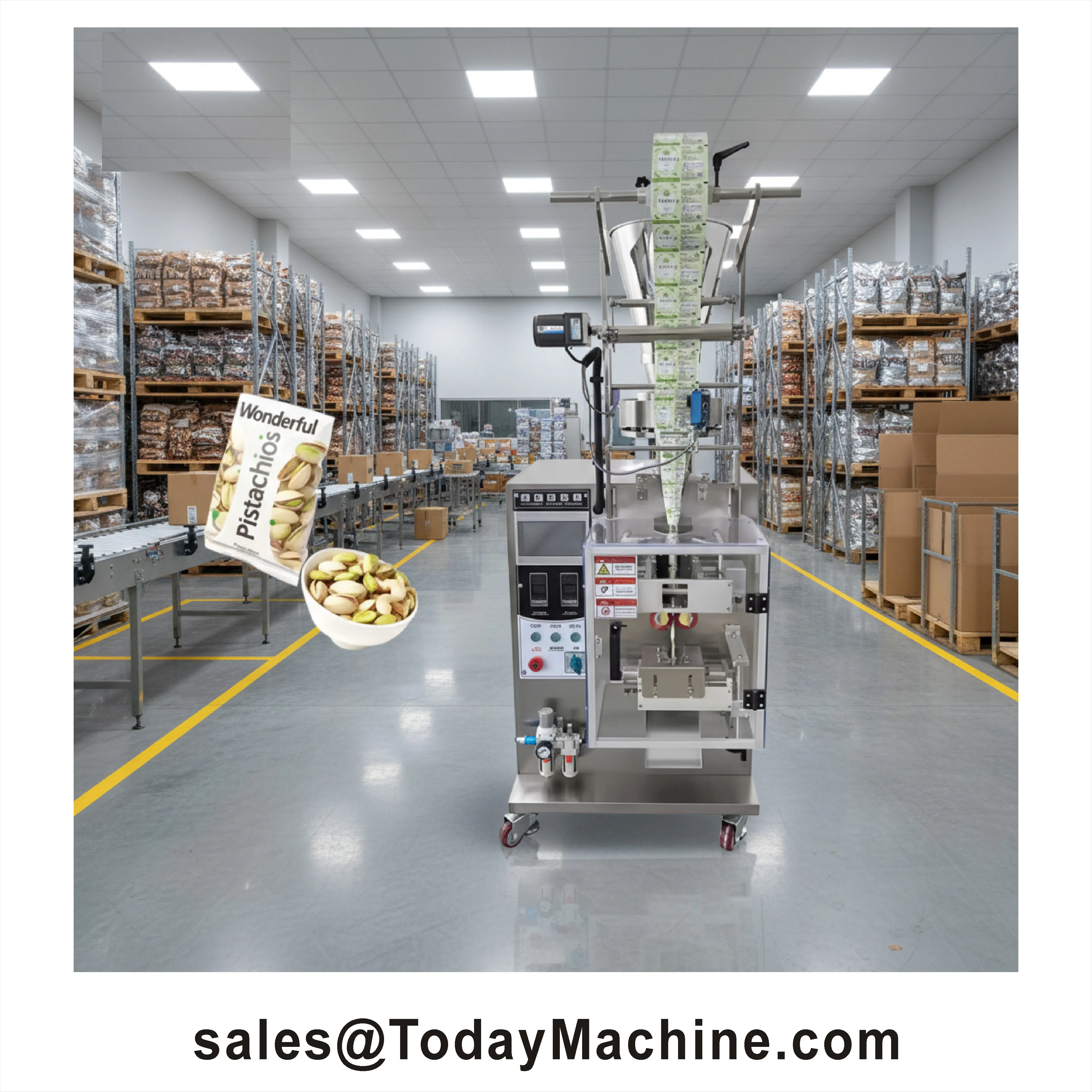 Auto Vertical Form Filling Sealing Machine for Food Granule Bags Packaging Automatic High-Accuracy Energy Saving