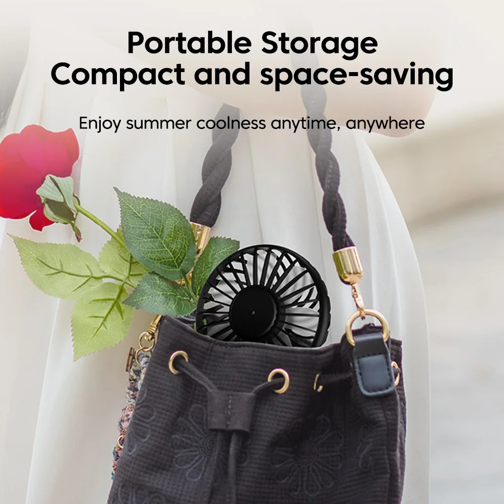 Portable Mini USB Fan Silent Rechargeable Small Desk Fan Strong Airflow Personal Cooling for Office Travel Home Outdoor ﻿ image 5