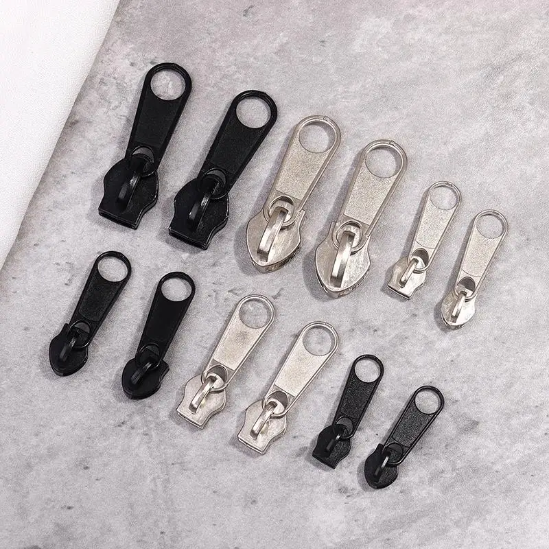 Zipper Head Zipper Repair Kit Easy Fix Zipper Slider Head Puller Closure Universal Replacement Broken Wearable 3# 5# 8# 10#