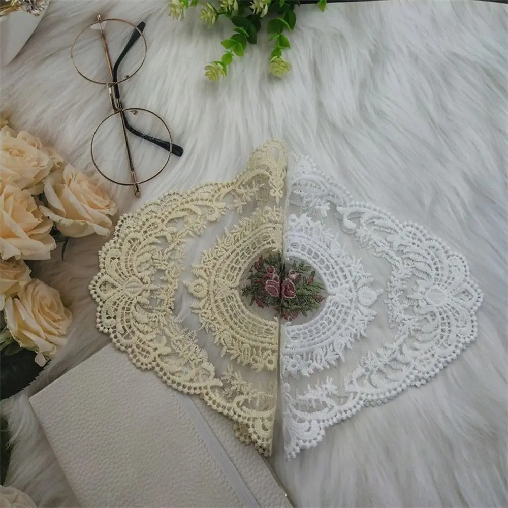 Oval Lace Embroidered Coaster European Style Photo Props Insulation Dining Mat Anti-scald Coffee Drink Pad for Home Decor
