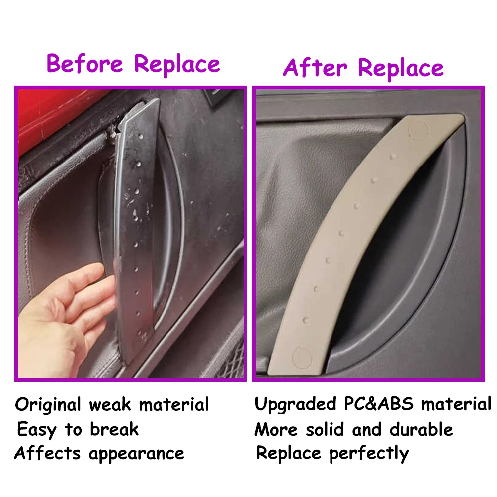 LHD RHD Car Interior Left Right Door Pull Handle Protective Cover Panel Replacement For Volkswagen VW Beetle 2000-2010 1C0867171